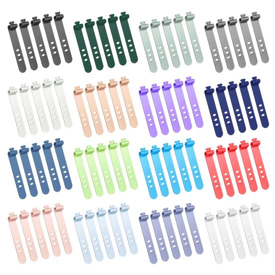 5 шт. Органайзер для кабелей, стяжки для наушников, гибкий провод, силикон, многоразовые, для кабельного ТВ, USB, компьютера