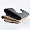 Car Visor Tissue Holder PU Leather Hanging Paper Towel Clip Napkin Holder Backseat Tissue Case Auto Interior Accessories