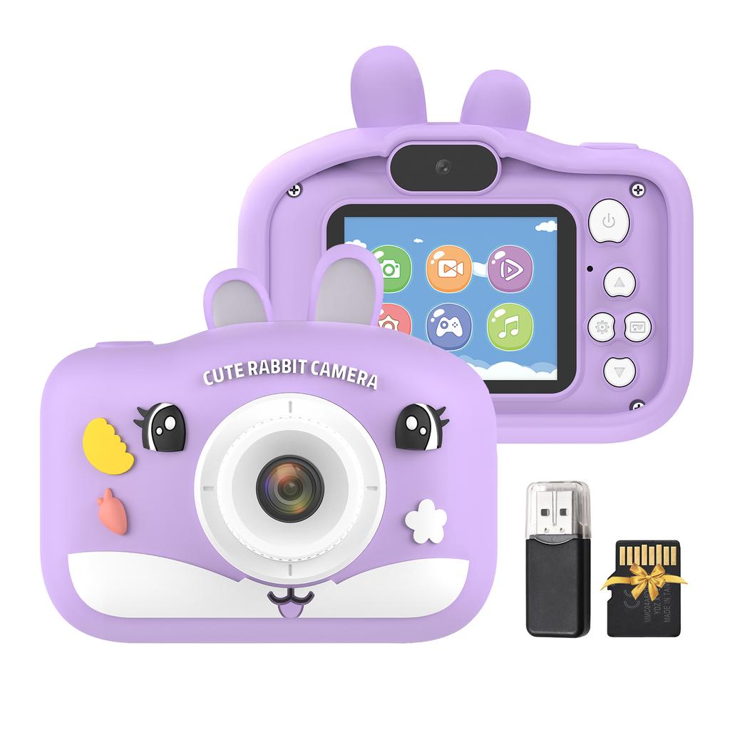 1080P Kids Digital Camera Digital Video Camera for Kids Dual Lens 2.0 Inch IPS Screen 8X Zoom