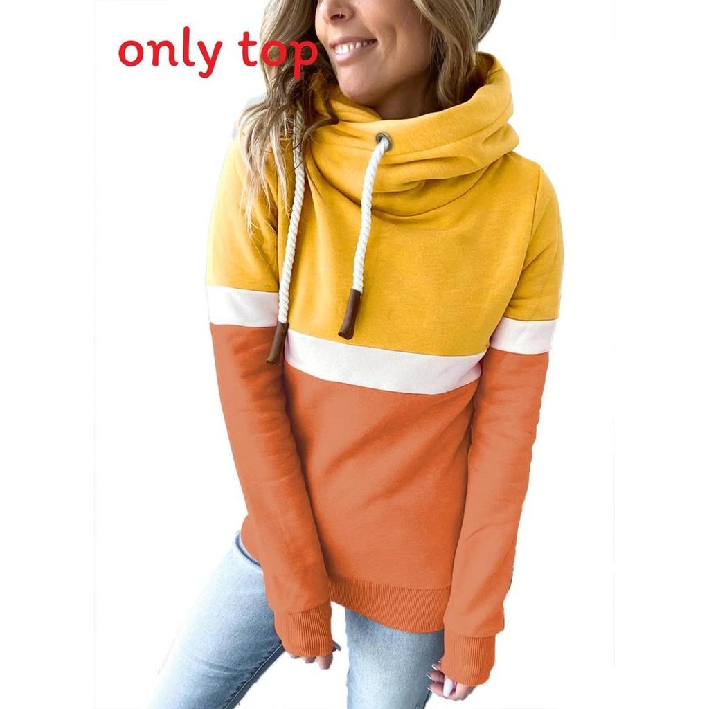 Womens Puffer Hoodie With Colorblock Splicing For Casual Winter Wear