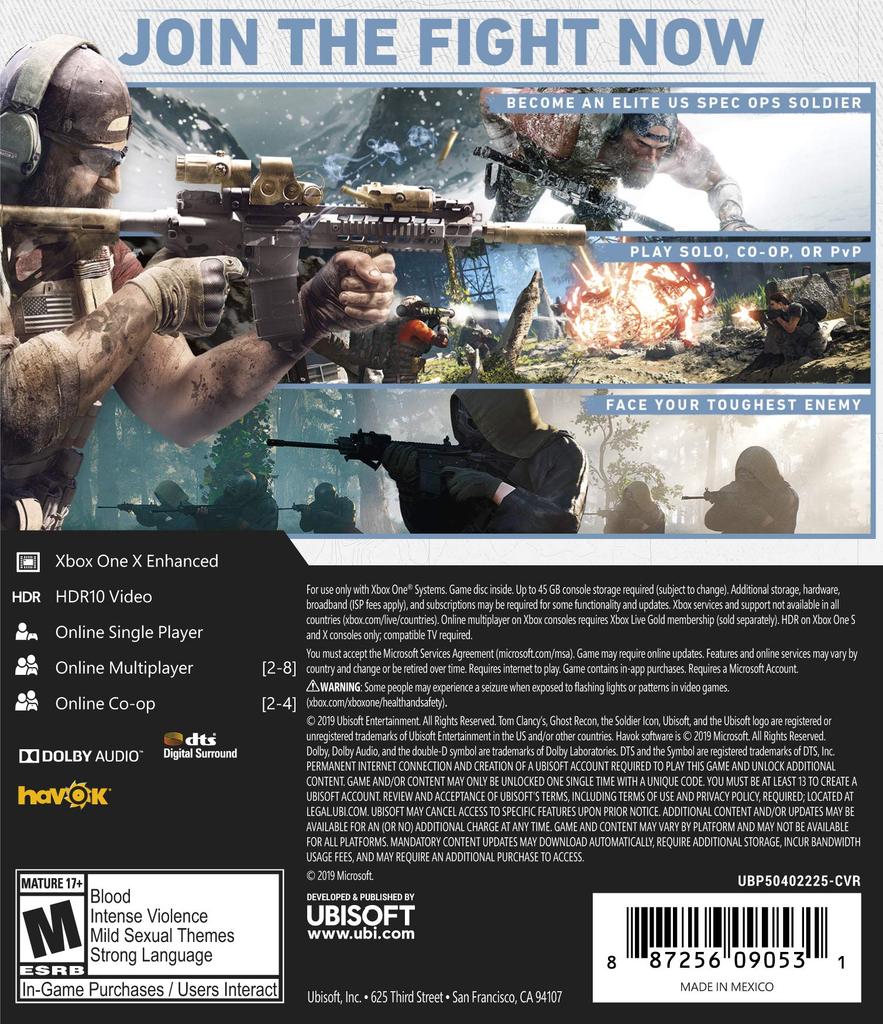 Tom Ghost Recon Breakpoint North XboxOne Clancy's (Import Version America) -
