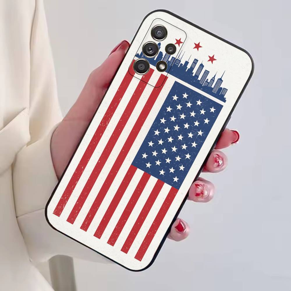 США А-Америка Флаг Чехол для Телефона для Samsung S25,S24,S21,S22,S23,S30,Ultra,S20,Plus,Fe,Lite,Note,10,Черный Чехол