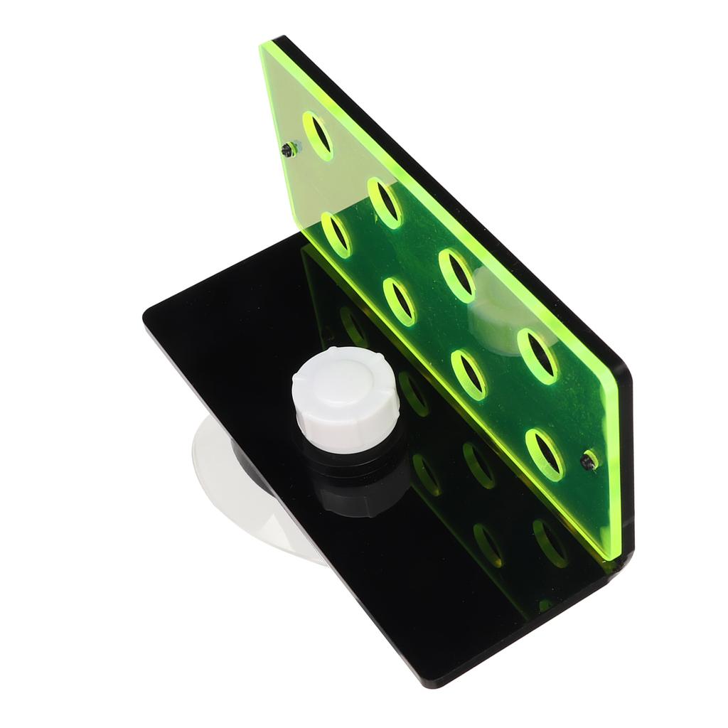 Флуоресцентный зеленый держатель для коралловых фрагментов с 8 отверстиями, двухслойные акриловые подставки для аквариумных кораллов с присоской