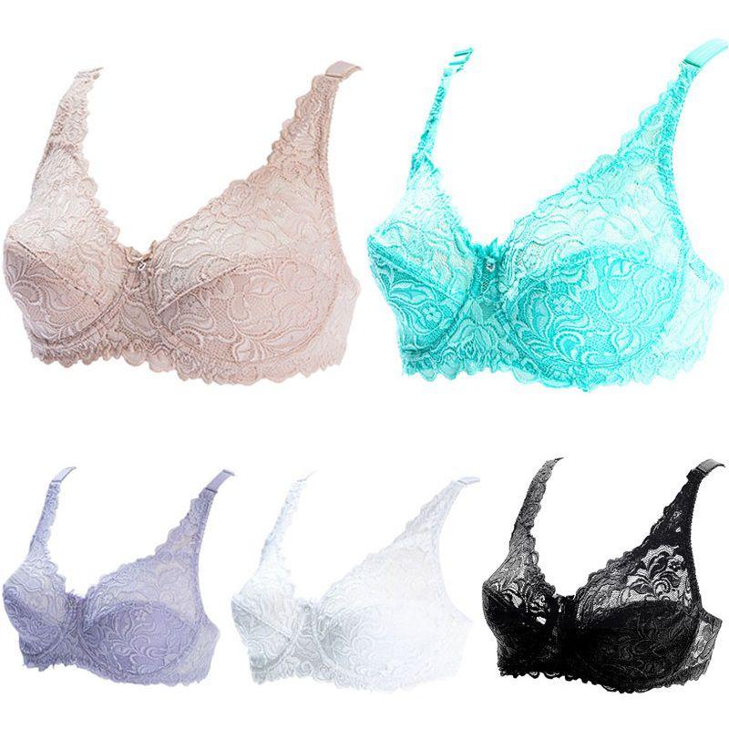 Elegant And Sexy Lace Women Bra Plus Size 75-100 D E Ultrathin Brassiere 95e 100e Underwear