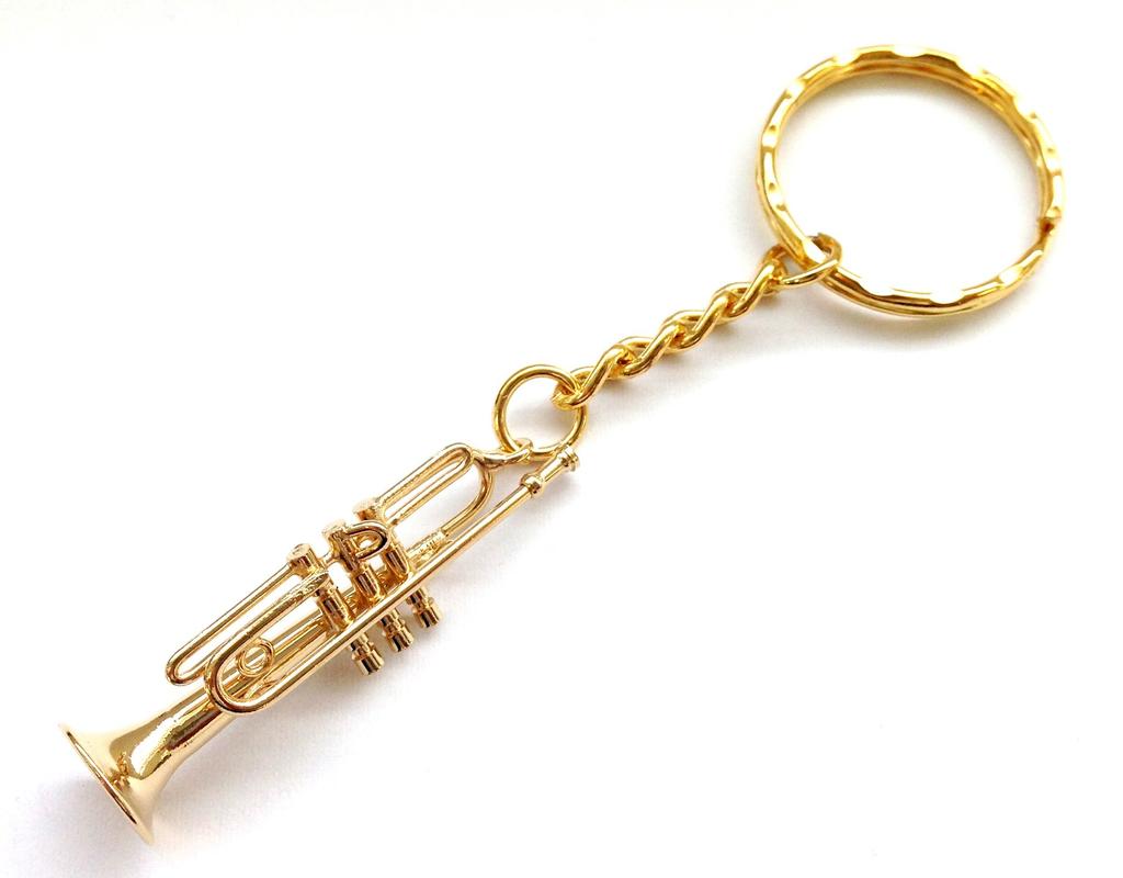SUNRISE SOUND HOUSE Sunrise Sound House Miniature Musical Instrument Metal Trumpet 4.5cm (with Ring)