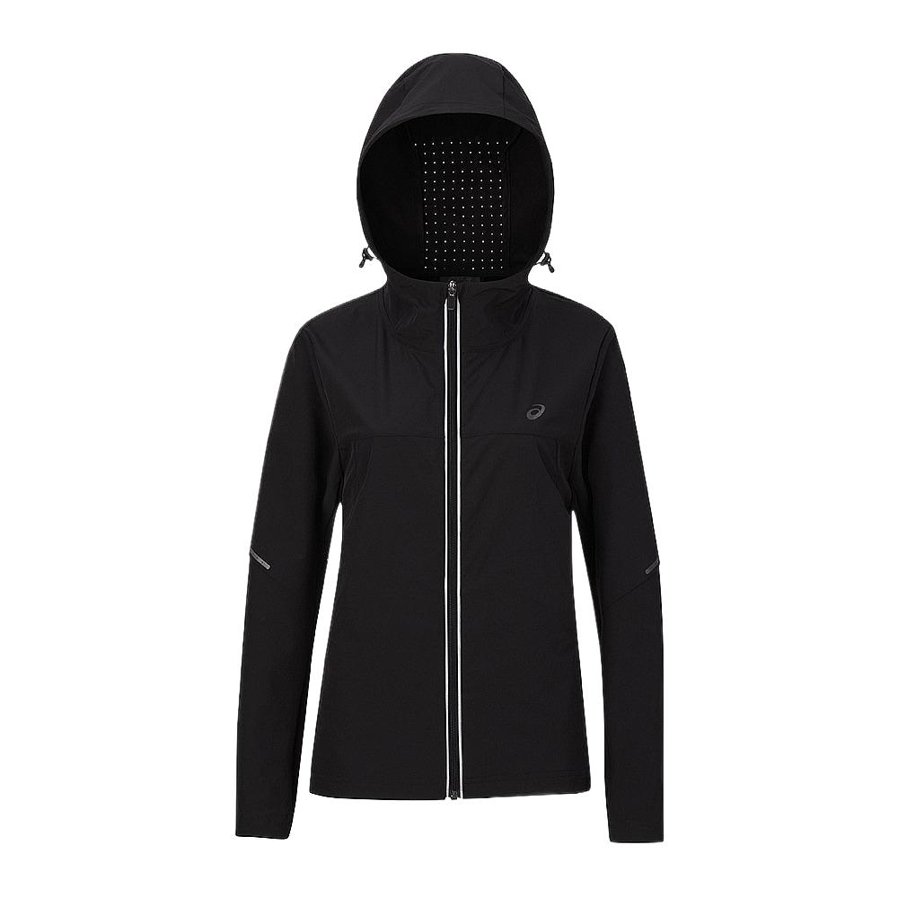 Asics Hooded Zipper Breathable Sweat-Wicking Jacket Women Jacket Black 2012C834-001