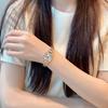 Disney Retro Roman Daily Versatile Starry Sky Commuter Original Design Niche High-End Square Quartz Watch Women watches Silver MK-11784W