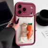 Sleeping Cat Carrot Pattern Case For iPhone 17 Pro Max Funda Shockproof Bumper Cover For iPhone 16 Pro Max 15 14 13 12 11 Air 16E