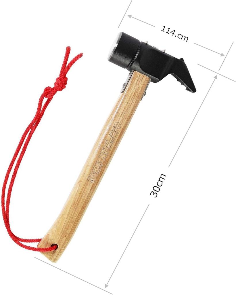 Captain Stag Solid Peg Removal Hammer Natural 37 X 114 X Total Length 300mm UA-4517 (Approx.)