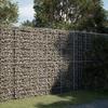 VidaXL Gabion Basket with Lid 200x50x200 Cm Galvanized Iron, Gabion Wall, Gabion Retaining Wall, Fence In 3295167