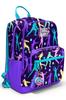 Фиолетовый школьный рюкзак с волейбольным рисунком 23636