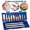 13pcs Portable Metal Carving Knife Pen Set Art Seal Cutting Manual Tool Kit Non-Slip Precision Repair Gadget For Paper Cuttings