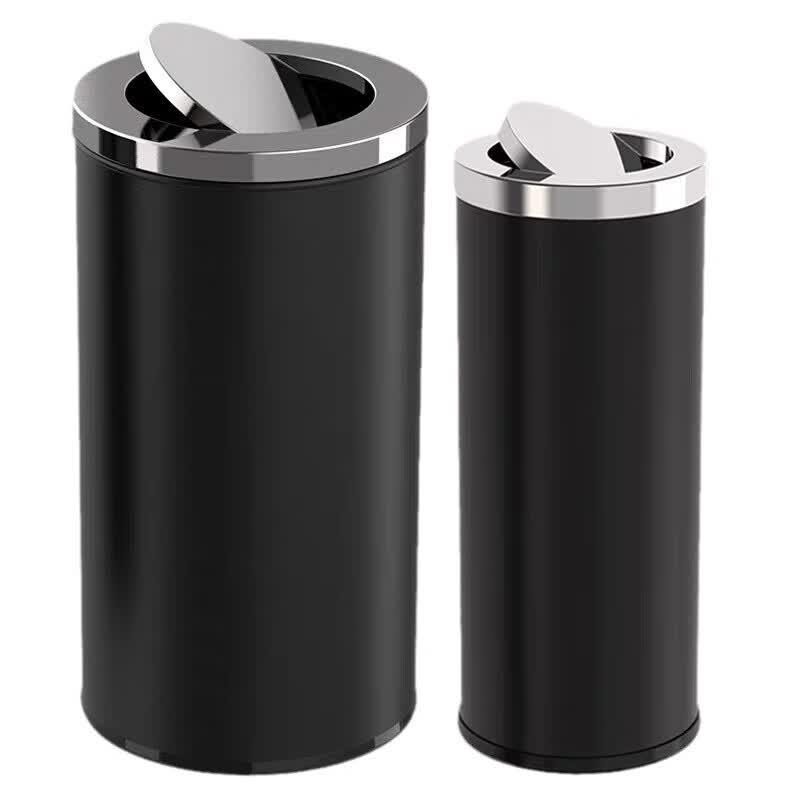 Stainless Steel Flip-Lid Trash Can
