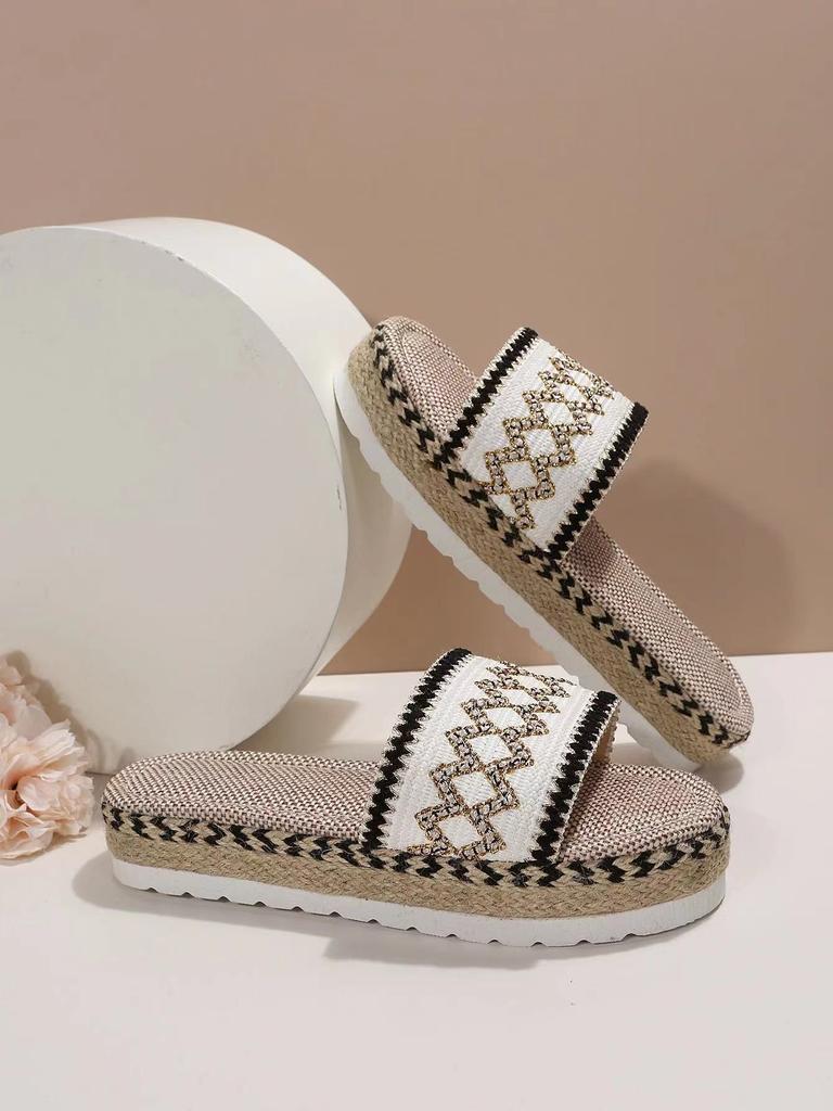 Мода 2024 лето Женские модные шлепанцы с открытым носком Платформа Пляжные повседневные сандалии на плоской подошве Женские шлепки Уличные удобные шлепанцы