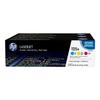 HP 125A Pack De 3 Cartouches De Toner Cyan, Jaune Et Magenta Authentiques (CF373AM) Pour Color LJ