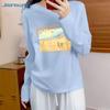 Женская хлопковая футболка с длинным рукавом в студенческом стиле от Jeanswest