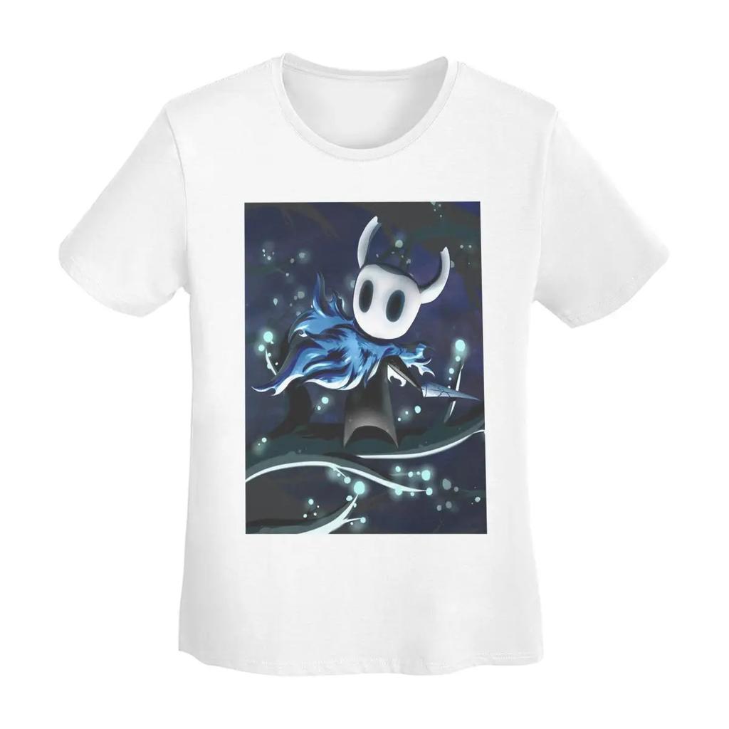 Футболка Hollow Knight Женская с коротким рукавом Футболки с круглым вырезом Одежда Хлопок Летние Футболки Уличная одежда