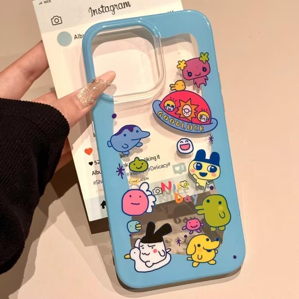 Мультяшная комиксная Чехол-футляр для телефона T-Tamagotchi Для iPhone 17 16 15 14 13 12 11 Pro Max 14 15 16 17Air Plus Сладкий милый Y2K Девушка Чехол