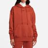 Nike Однотонный повседневный свободный флисовый свитшот с капюшоном, женские топы бордового цвета DQ5861-832