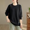 Dimanaf 2025 Autumn Winter Sweater Pullovers Tops  Women Casual Solid Cotton Knitted Tees Shirts Long Sleeve