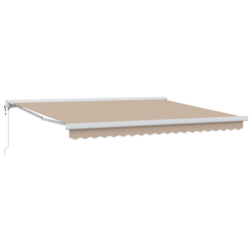 Retractable Awning Beige 400 x 300 cm Fabric and Metal