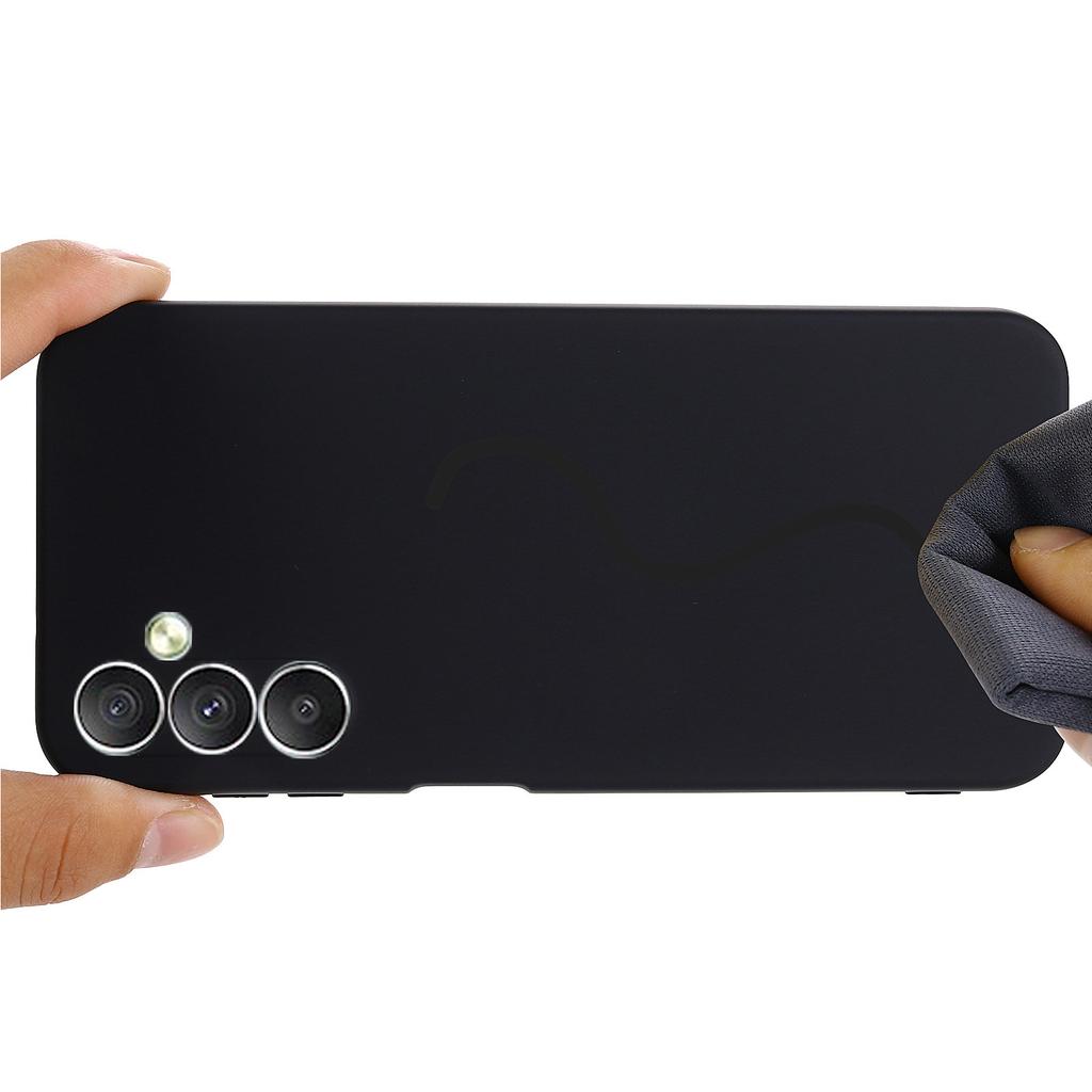 Для Samsung Galaxy M14 5G Чехол для телефона из жидкого силикона Мягкая подкладка Ударопрочная защитная крышка с ремешком