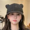 Peaked Cap Cute Cartoon Kitten Ears Baseball Cap Women'S Spring And Summer Visor Hat High Quality