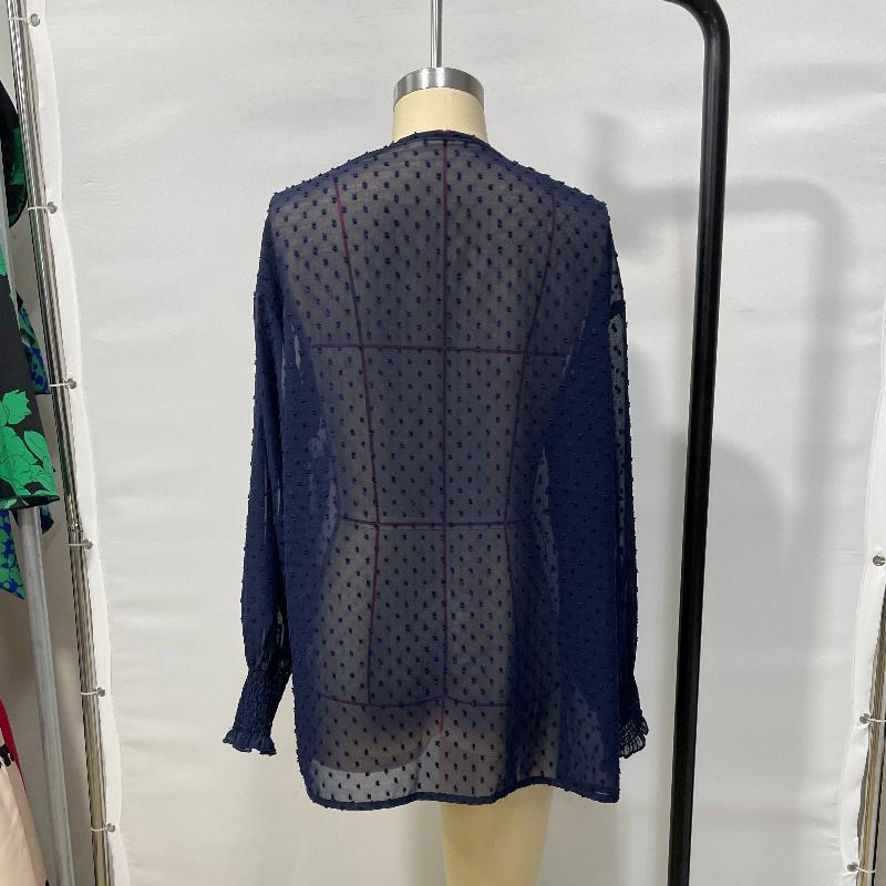 Fashion Thin Long Sleeve Plus Size Casual Blouse Women Summer Solid Elegant Loose Cardigan Shirts Women Tops See Through Sexy Ladies Blouses 25904