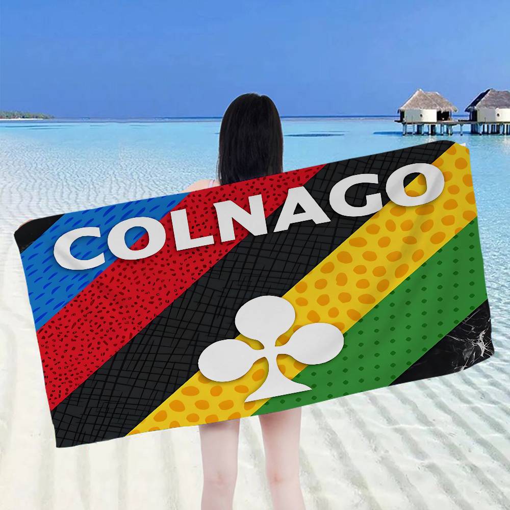 Велосипед C-Colnago Логотип Микрофибровое одеяло Быстросохнущие пляжные полотенца Большой размер Печать Супервпитывающее полотенце-одеяло для бассейна