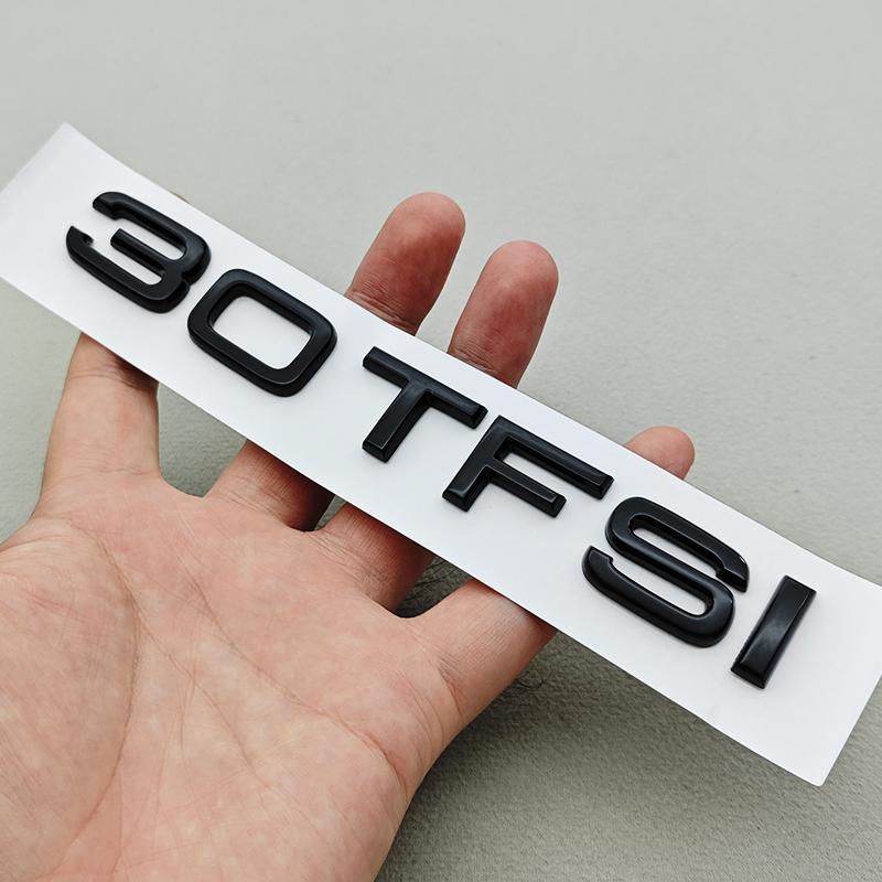 3D ABS Car Letter Logo 35TFSI 40TFSI 45TFSI Rear Trunk Tail Badge Emblem Decal For Audi A4 A5 A6 A8 Q3 Q5 Q7 Sticker Accessories