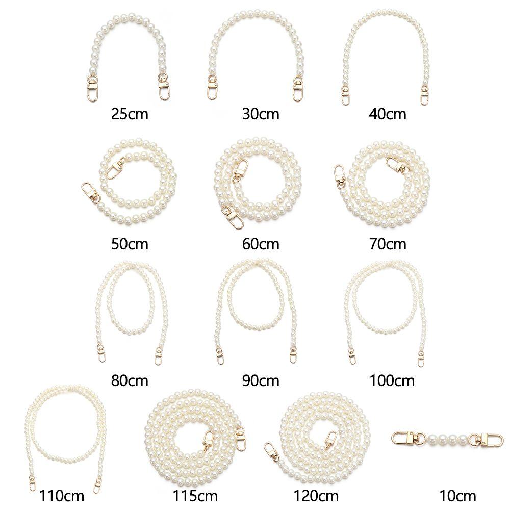 Accessories Pearl Belt Bags Handbag Handles Pearl Strap Long Beaded Chain DIY Purse Replacement
