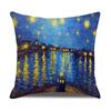 Vintage Art Cushion Cover Van Gogh Oil Painting Pillowcase Living Room Sofa Decoration Pillowcase