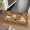 Милый придверный коврик «Добро пожаловать» с собакой, очаровательный дизайн щенка, коврик для пола для любителей домашних животных для уютного декора прихожей