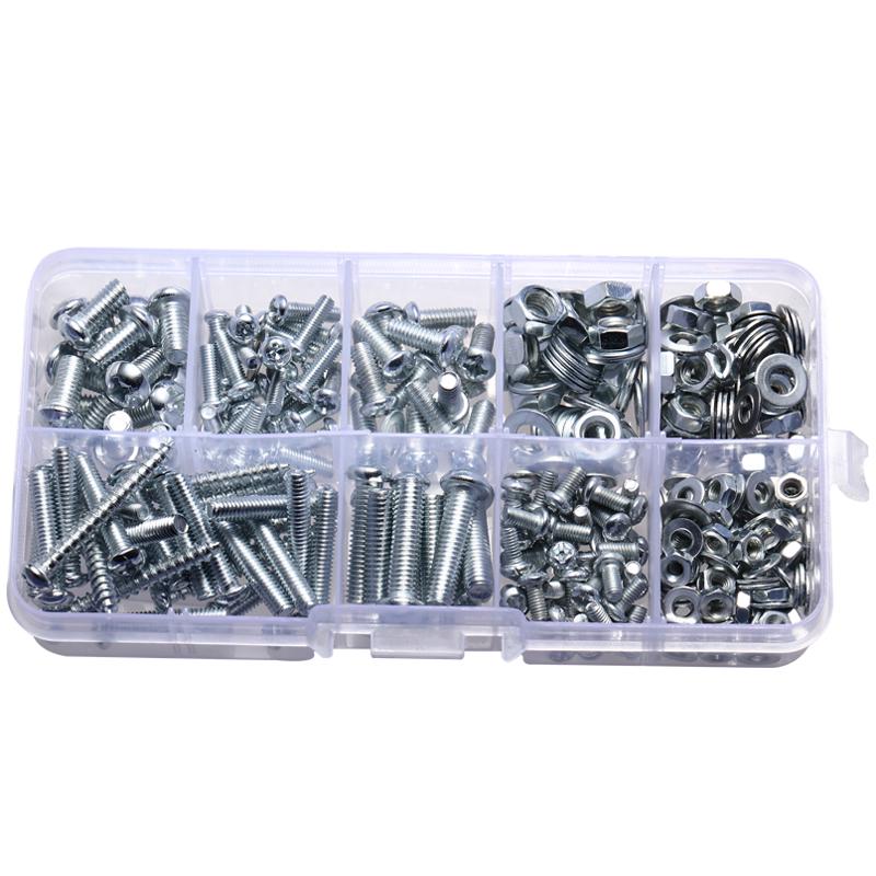 Набор винтов с крестообразным шлицем и гаек с шайбами, M3 M4 M5