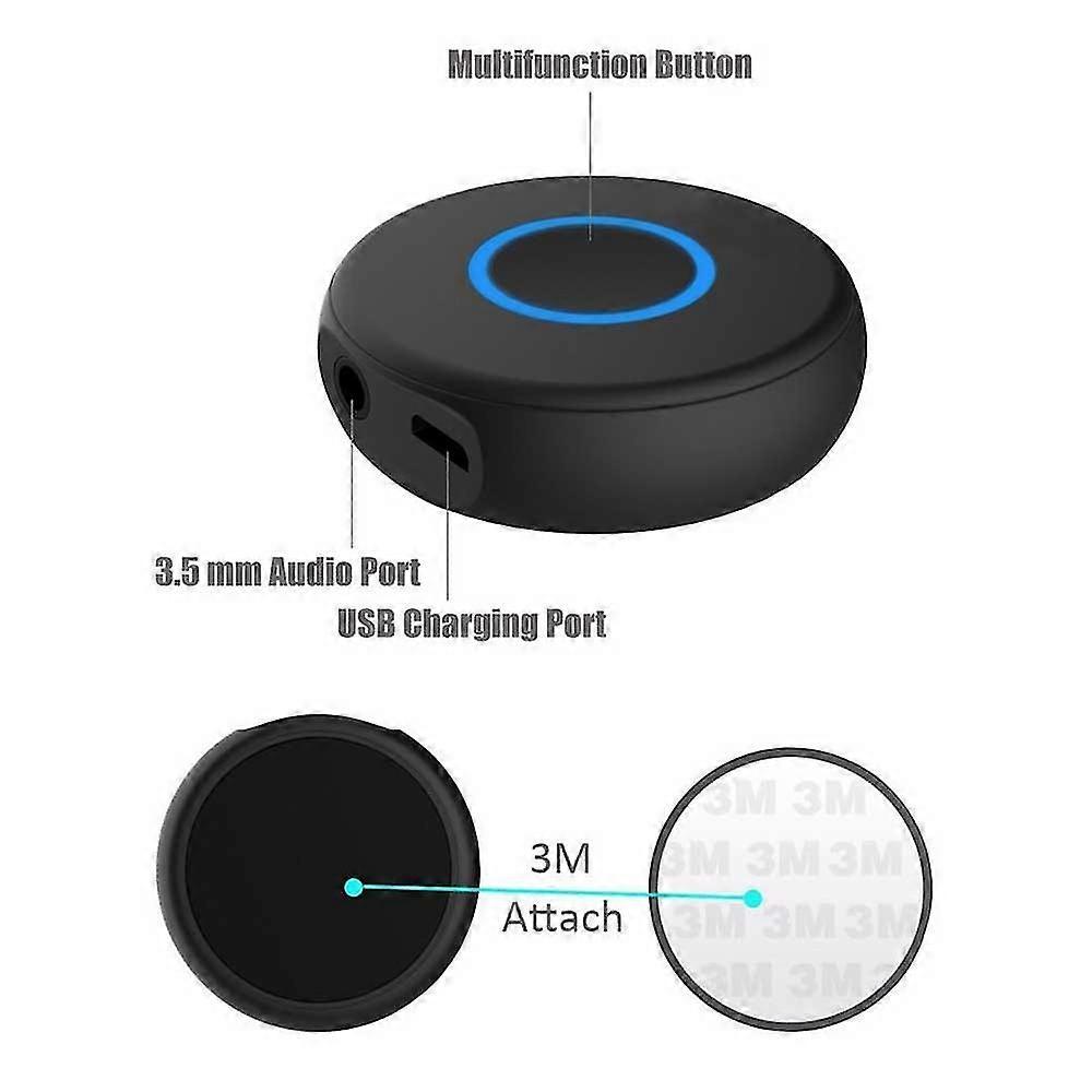 Bluetooth Aux Adapter For Car Bluetooth 4.2 Receiver,wireless Audio Bluetooth Adapter, Portable Hands-free Car Kits For 3.5mm Audio Devices,tv,home/ca
