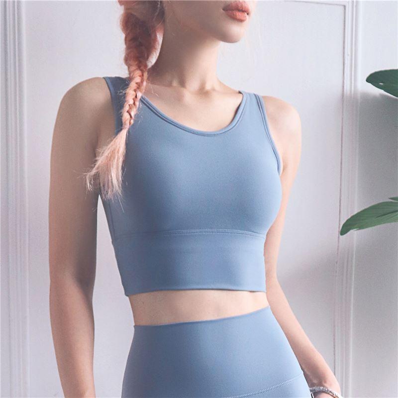 Женский красивый бюстгальтер для йоги на спине, антибликовый, амортизирующий, собирающий спортивный бюстгальтер