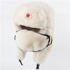 Russian Soviet Military Cap Trapper Hat Ushanka Russian Fur Hat Thick Warm Plush Earflap for Skiing Hunting
