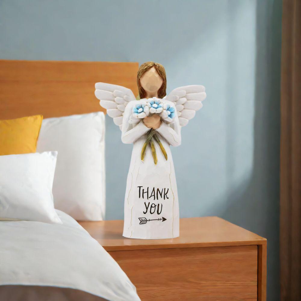 Устойчивые к выцветанию фигурки цветочных фей, расписанные вручную украшения ангела, настольная статуэтка девочки-ангела