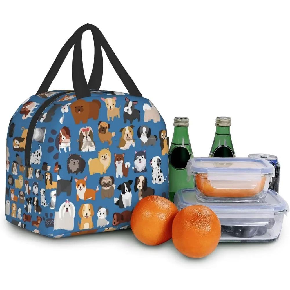 Изолированная сумка для ланча для собак и щенков, женская сумка-холодильник, герметичная многоразовая сумка для ланча для девочек, для работы в офисе, школы, пикника, портативная