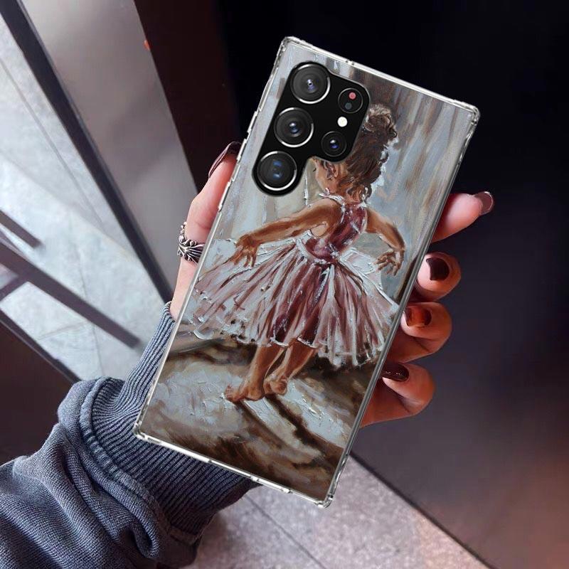 Чехол для телефона Балерина Балетный Танец Для Samsung Galaxy S23 S24 S25 Edge S26 Ultra S22 + S21 Plus S20 FE Чехол Силиконовый Печать Она