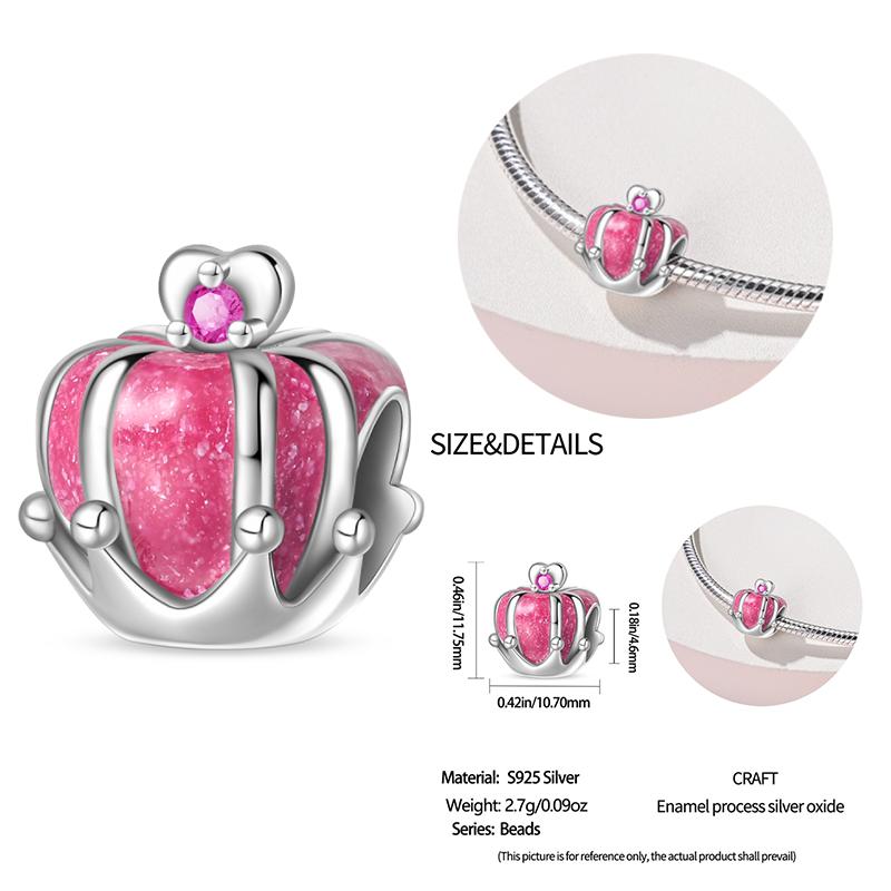 New Copper Bow Star Love Pink Series Charm Beads Suitable For 3Mm Original Bracelet Diy Fashion Jewelry Gift