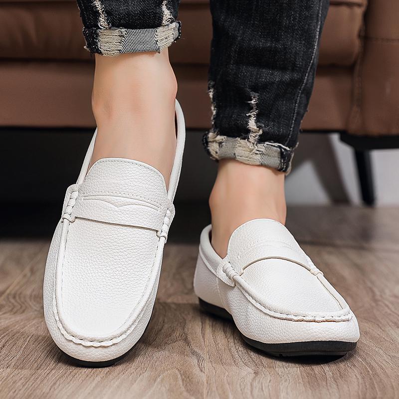 Модные слипоны мужские лоферы Удобные дышащие повседневные туфли Легкие туфли для вождения Нескользящие мужские туфли-лодочки Плоские мокасины