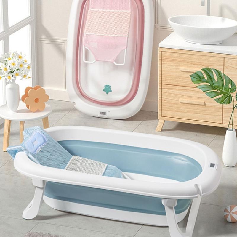 Удобная поддержка для душа и ванны, подушка для купания для безопасности младенца, сетка для поддержки ребенка при купании для малышей и новорожденных 0-6 месяцев