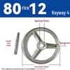 Chrome-Plated Cast Iron Handwheel with Square and Round Corrugated Edges for Industrial Machine Tools