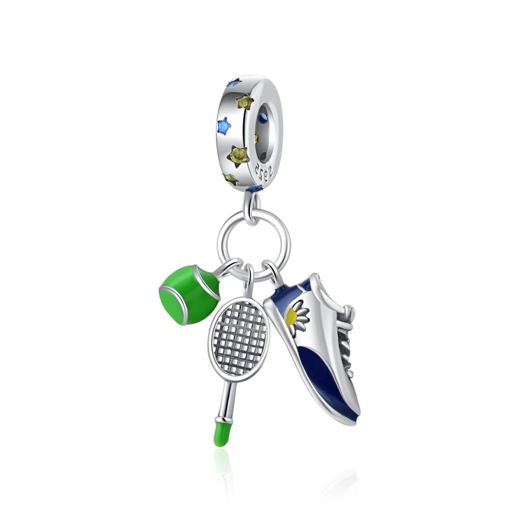 Европа Медный Гантель Йога Скейт Шарм Fit Оригинальный Браслет Украшения Подвеска Коллекция Бусины Сестры Подвески Аксессуары