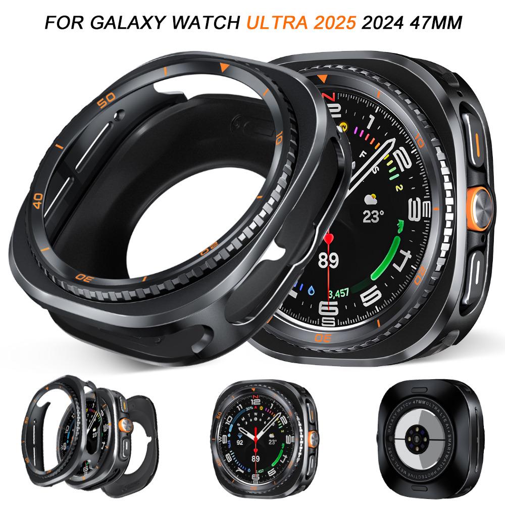 Роскошный металлический чехол для Samsung Galaxy Watch Ultra2 2025 Защитный чехол Бампер-оболочка из алюминиевого сплава для Galaxy Watch Ultra 47 мм