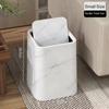 Flip Up Trash Can New Style Waste Cleaning Tools with Lid Cover Large Size Imitation Marble Pattern Storage Bin Bedroom Bathroom