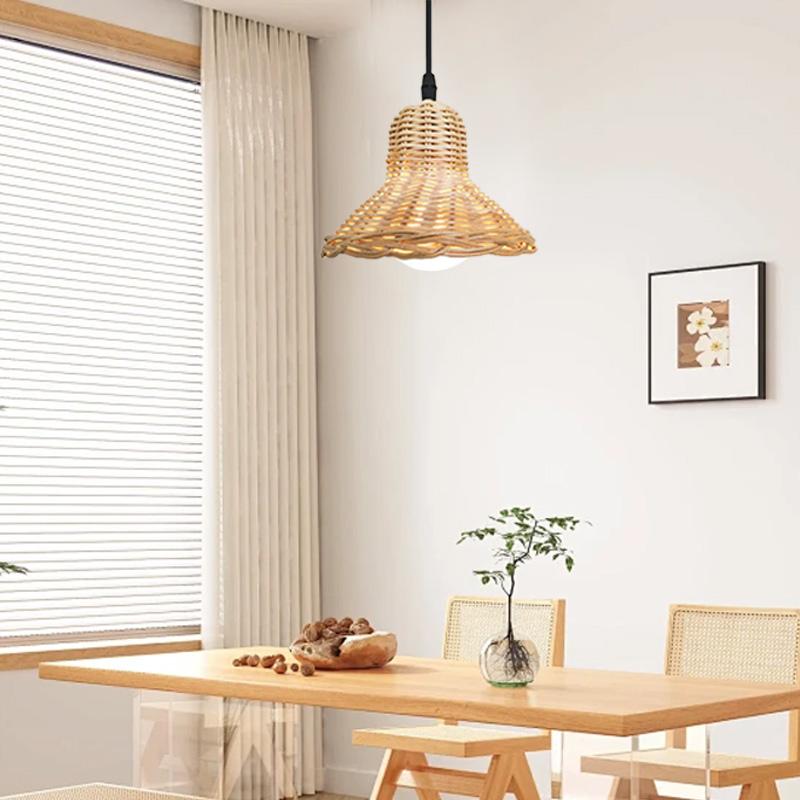 Современная люстра из ротанга ручной работы, роскошное освещение для гостиной, кабинета, столовой, бара, простой креативный декоративный абажур