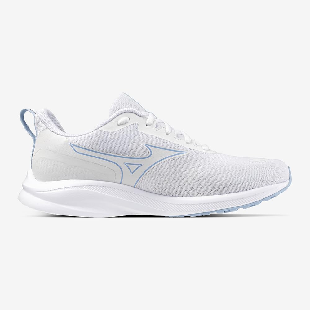 Mizuno Кроссовки Esperanza 2 для бега, белые x светлые, 4E, для бега трусцой, тренировок, спорта, в помещении, для поездок на работу, в школу, для упражнений, синие, 22,5 см,