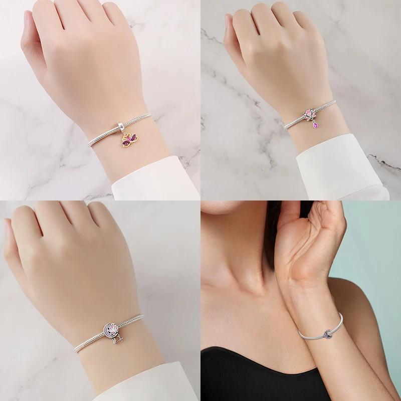 Оригинальные медные шармы бусины лотоса подходят для браслета ожерелья аксессуары женские украшения для изготовления изысканные украшения подарок